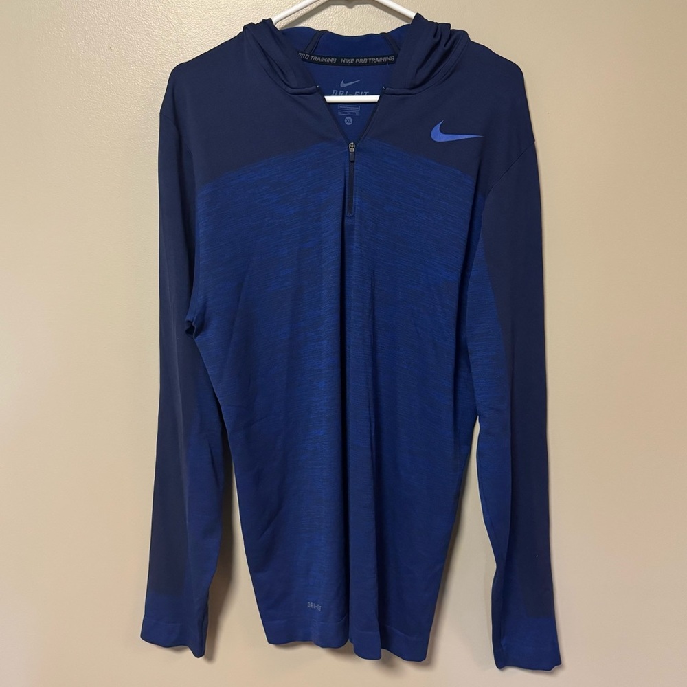 Nike Pro Training Dri-FIT Hooded Quarter Zip Pullover